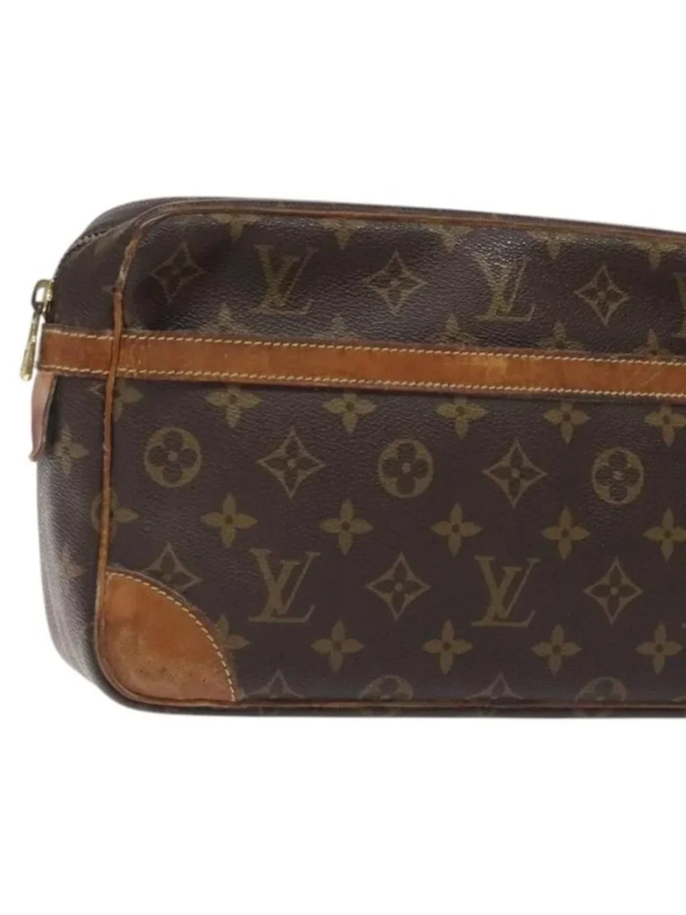 LOUIS VUITTON Monogram Compiegne 28 Clutch Bag M51845 LV Auth